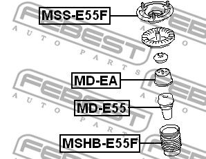 Пыльник амортизатора переднего FEBEST MSHBE55F