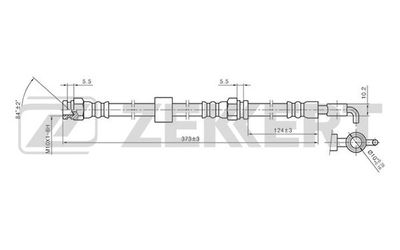 Шланг тормозной передний Zekkert BS9170