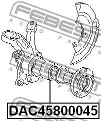 Подшипник передней ступицы FEBEST DAC45800045