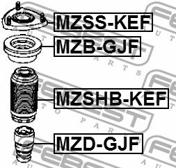 Отбойник амортизатора переднего MAZDA GRT734111