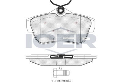 Колодки тормозные ICER 141823