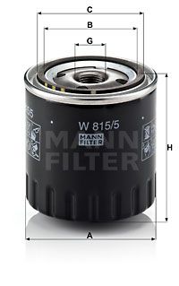 Фильтр масляный MANN-FILTER W8155