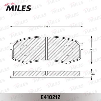 Колодки тормозные задние Miles E410212
