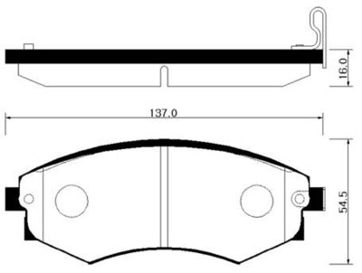 Колодки тормозные дисковые передние HSB HP4004