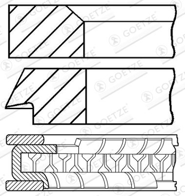 Кольца поршневые Hyundai/Kia 2304026002