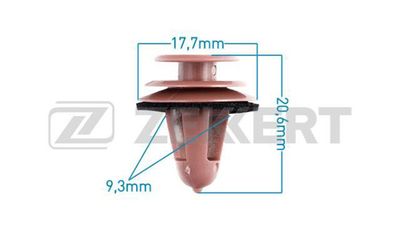Клипса крепежная Zekkert BE1025