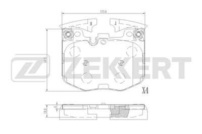 Колодки тормозные дисковые передние Zekkert BS1530