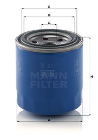 Фильтр масляный MANN-FILTER W8017