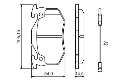 Комплект колодок для дискового тормоза BOSCH 0986466346
