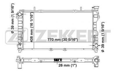 Радиатор охлаждения двигателя Zekkert MK1148