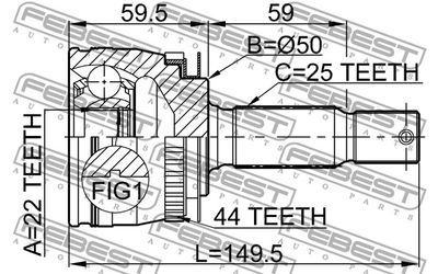 ШРУС наружный FEBEST 2210CER16A44