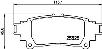 Колодки тормозные задние Nisshinbo NP1105
