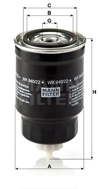 Фильтр топливный MANN-FILTER WK94022