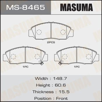 Колодки тормозные Masuma MS8465