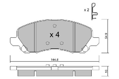 Колодки тормозные PMC PKGE06