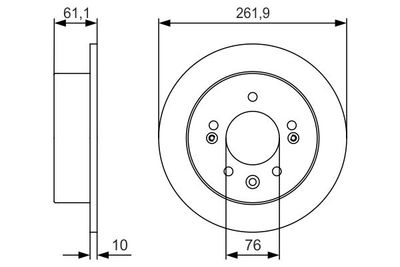 Диск тормозной задний BOSCH 0986479R09