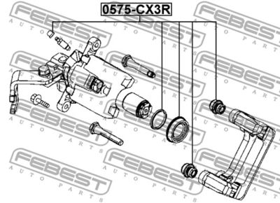 Ремкомплект тормозного суппорта заднего FEBEST 0575CX3R