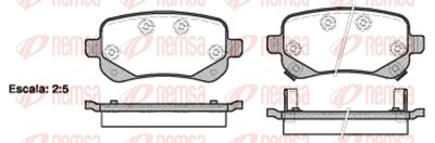 Колодки тормозные дисковые REMSA 109502