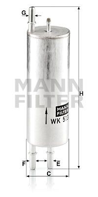 Фильтр топливный MANN-FILTER WK5133
