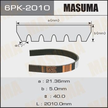 Ремень поликлиновой Masuma 6PK2010