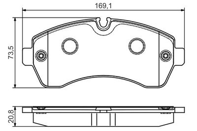 Колодки тормозные дисковые передние BOSCH 0986495107