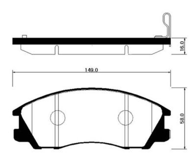 Колодки тормозные дисковые передние HSB HP0022
