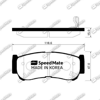 Колодки тормозные задние SPEEDMATE SMBPH031