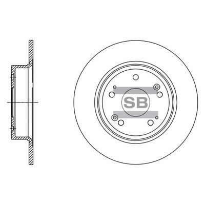Диск тормозной задний SANGSIN SD4111