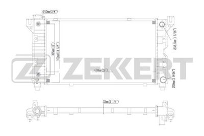 Радиатор охлаждения двигателя Zekkert MK1078