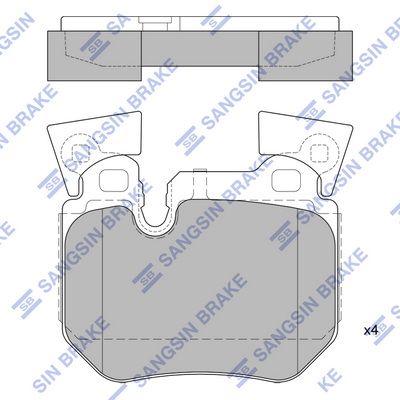 Колодки тормозные задние SANGSIN SP1792
