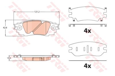 Колодки тормозные задние TRW GDB2183