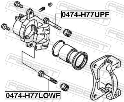 Втулка направляющая суппорта тормозного переднего MITSUBISHI MR334954