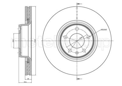 Диск тормозной передний вентилируемый BAPCO BD0070