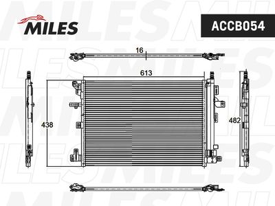 Радиатор кондиционера Miles ACCB054