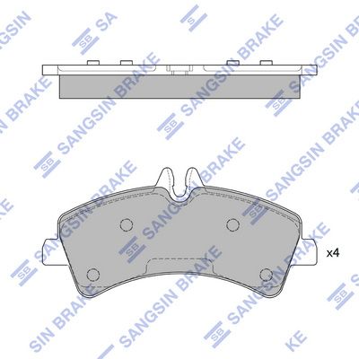 Колодки тормозные задние SANGSIN SP1426