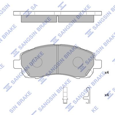 Колодки тормозные дисковые SANGSIN SP1228