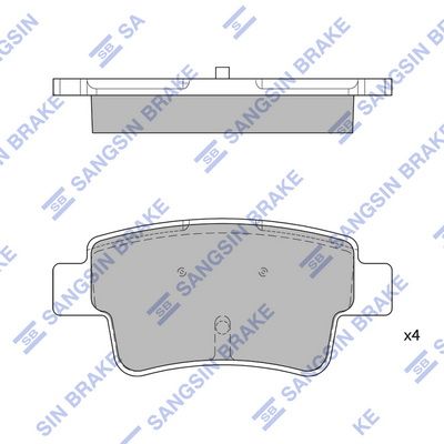 Колодки тормозные задние SANGSIN SP1809