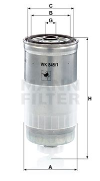 Фильтр топливный MANN-FILTER WK8451