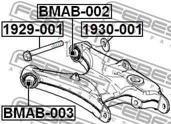Болт с эксцентриком FEBEST 1929001