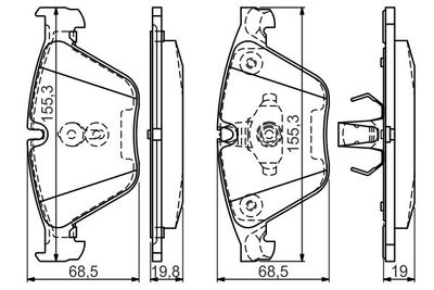 Колодки тормозные дисковые BOSCH 0986494549
