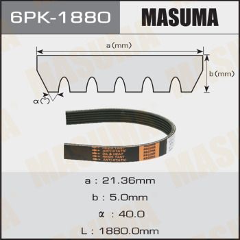 Ремень ручейковый Masuma 6PK1880