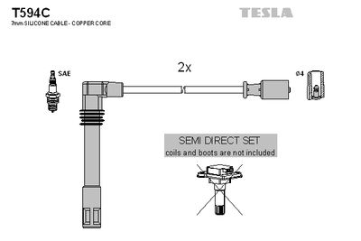 Комплект проводов высоковольтных TESLA T594C