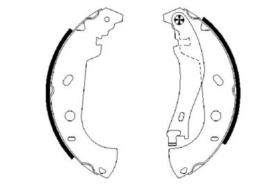 Колодки тормозные барабанные BOSCH 0986487559