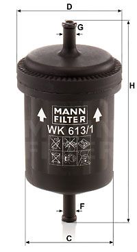 Фильтр топливный MANN-FILTER WK6131