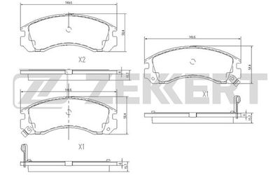 Колодки тормозные дисковые передние Zekkert BS1448