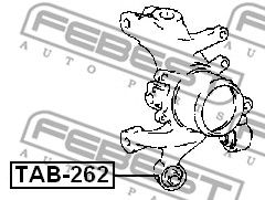 Сайлентблок цапфы задней FEBEST TAB262