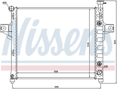 Радиатор системы охлаждения NISSENS 61023