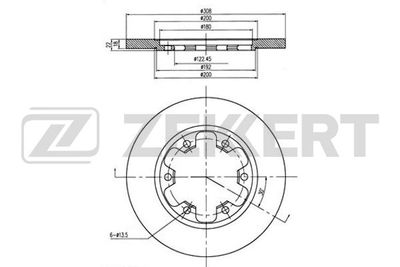 Диск тормозной задний Zekkert BS6109