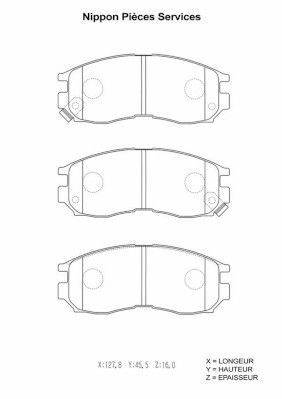 Колодки тормозные передние Mando MPM04