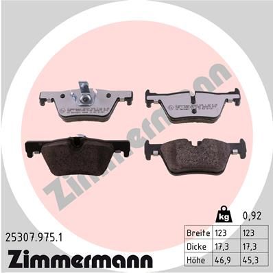 Колодки тормозные дисковые комплект ZIMMERMANN 253079751